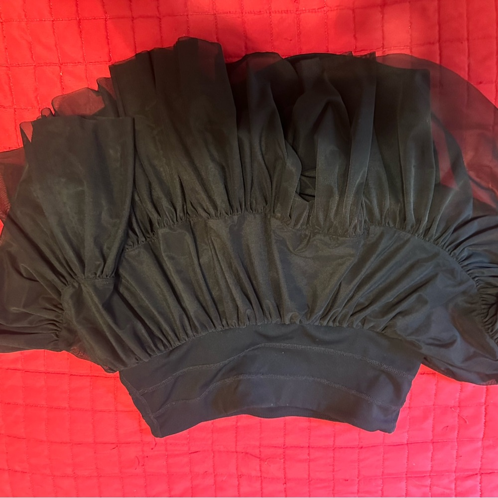 POPFLEX Elegant Black Mesh Skort - Picture 6 of 7
